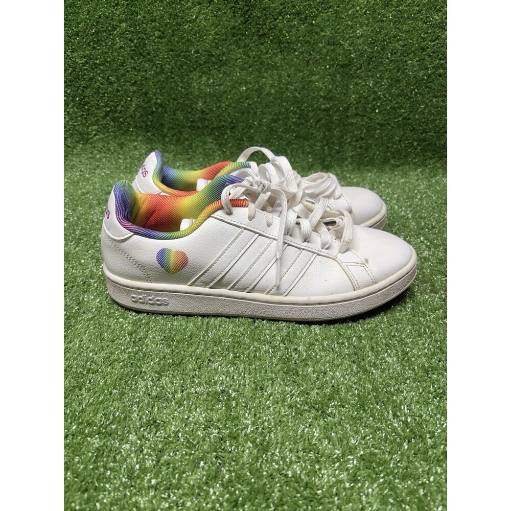 Adidas Grand Court Pride Women's Size 9 M Athletic Shoes ART H01054 PRIDE